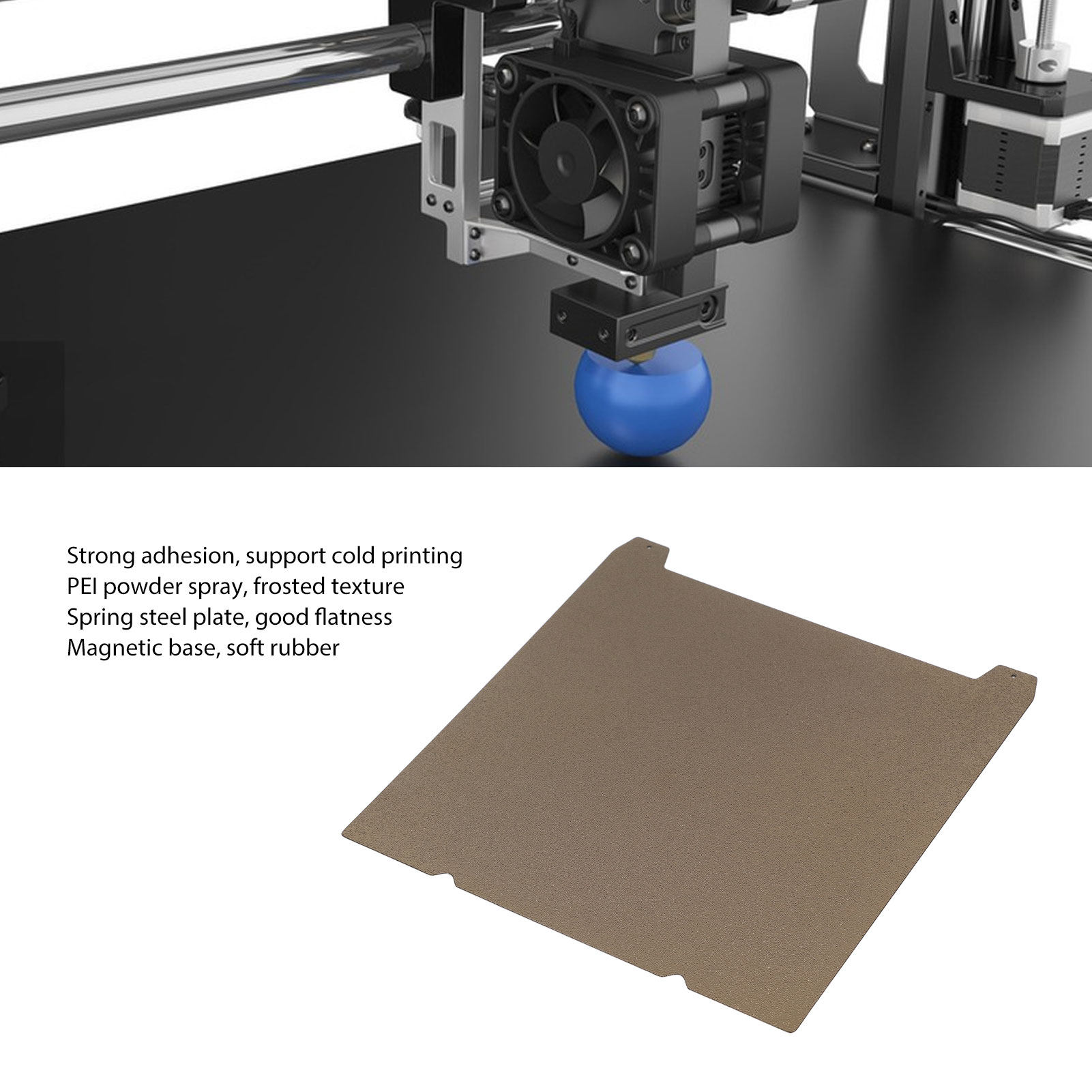 Plaque De Construction PEI Pour Imprimante 3D Prusa Mini – Double Face, Compatible PLA, PETG, Nylon… (190 X 196,3 Mm)